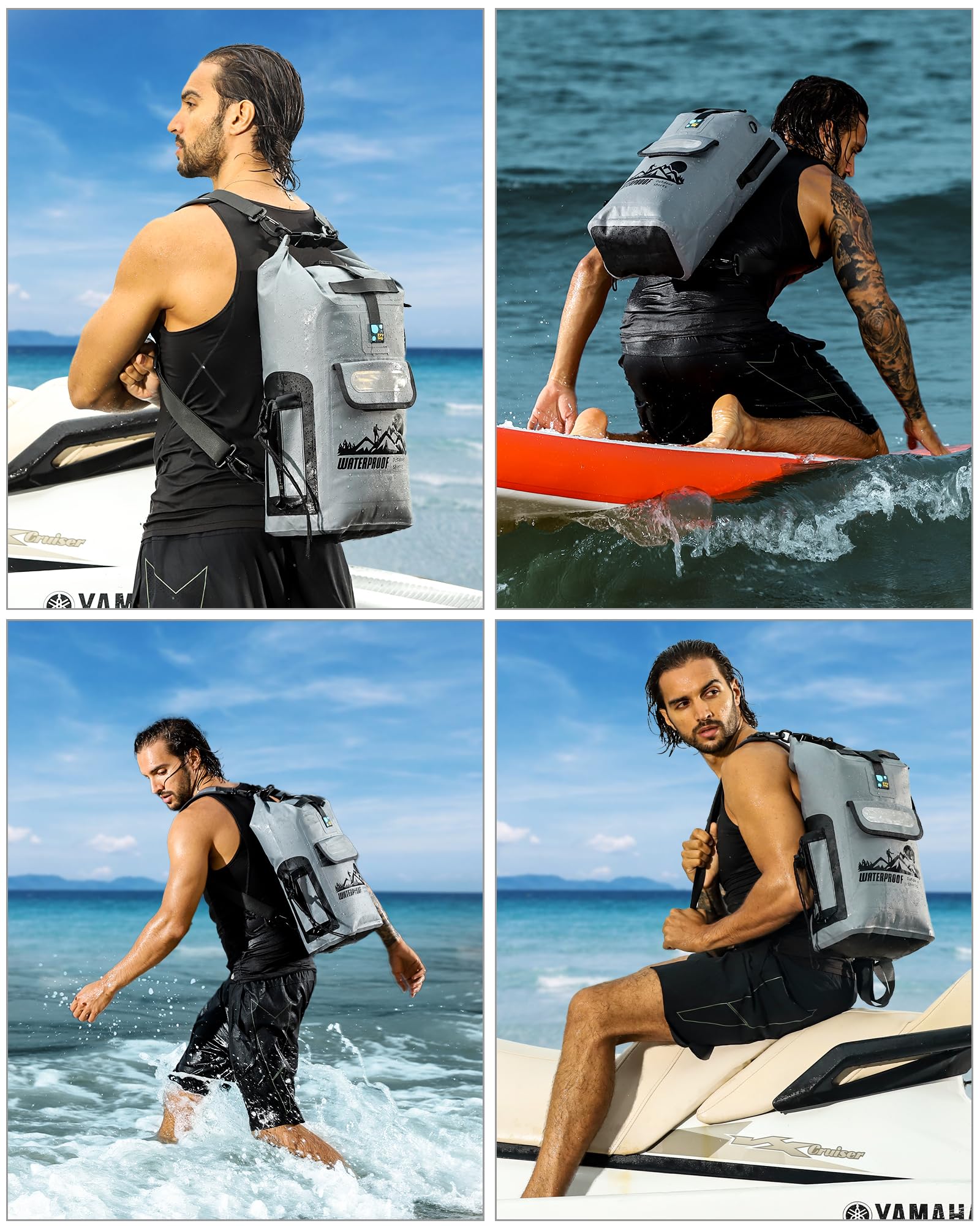 IDRYBAG Dry Bag Backpack 20L/30L/40L, Floating Waterproof Backpack for Men, Kayak Dry Sack