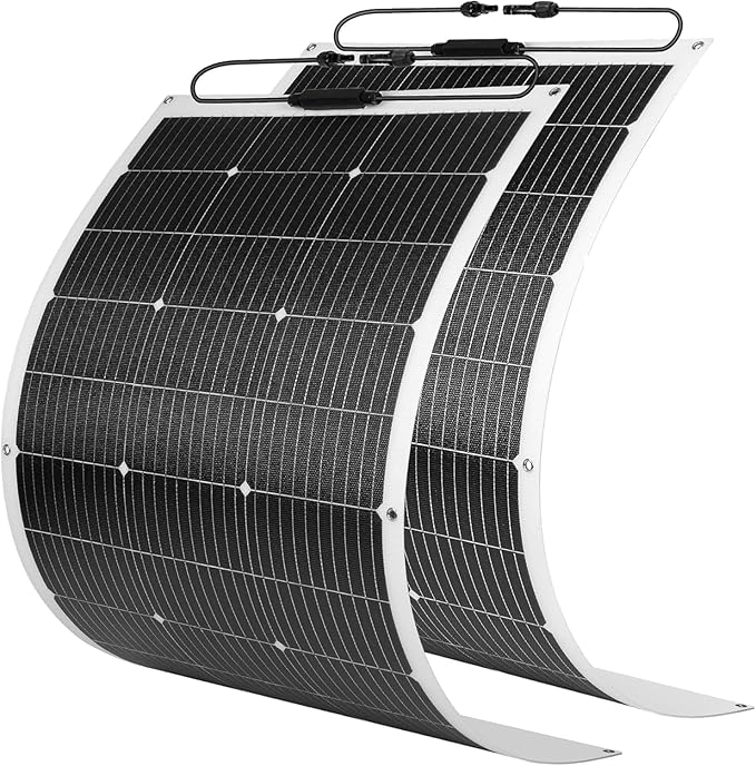 Flexible Solar Panel 800 Watt,2pcs 400 Watt Monocrystalline Solar Panel10BB High Efficiency Module PV Power for 12-24V Battery Charging Car Battery Camper.