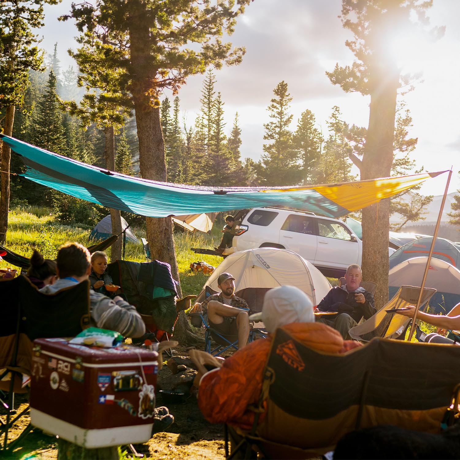 Kelty Noah’s Tarp Sun Shelter and Multi-Use Awning Rainfly, Portable Canopy UV Protection