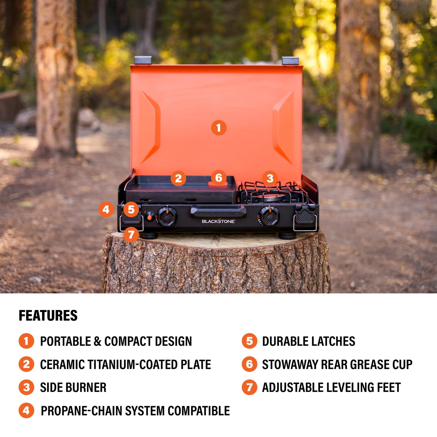 Blackstone 2364 12" x 14" Camping Griddle with Side Burner