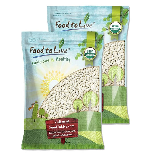 Food to Live Organic Cannellini Beans, 25 Pounds – Non-GMO, Dried White Kidney Beans, Sproutable, Vegan, Kosher, Bulk. Pre-Soak Needed. Rich in Fiber, Protein. Great for Minestrone Soup, Bean Salad.