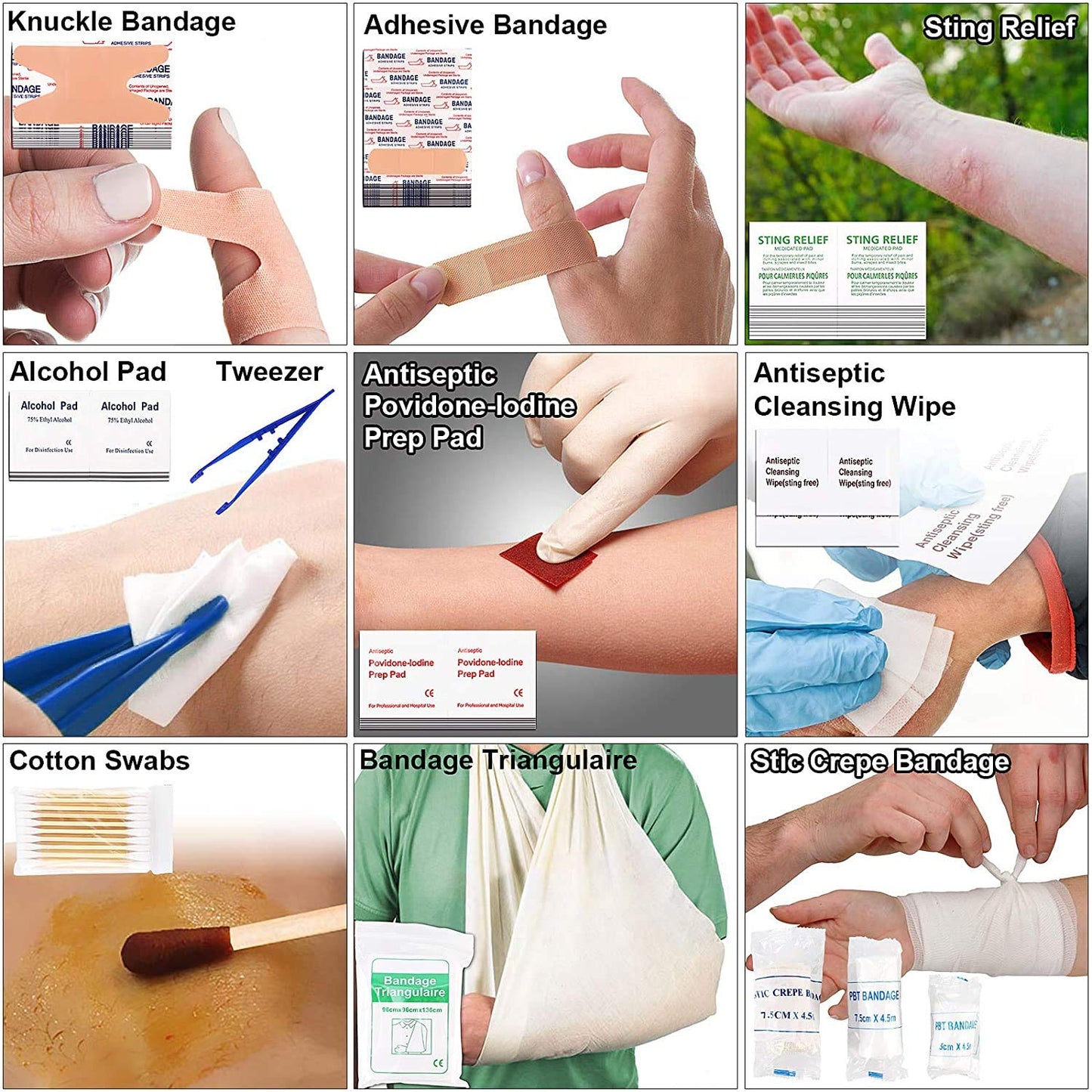 216 Pcs Survival First Aid kit, Professional Survival Gear Equipment Tools First Aid Supplies for