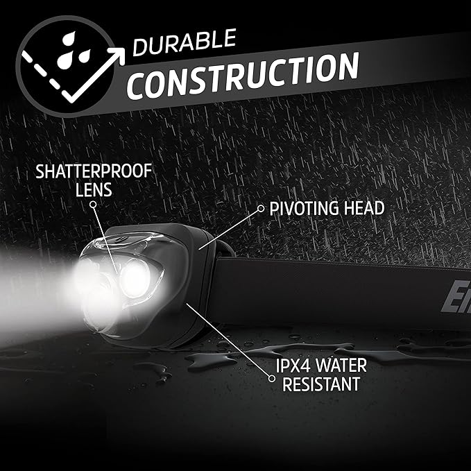 Energizer LED Headlamps PRO260 (16-Pack), IPX4 Water Resistant Headlamps, High-Performance Head Light for Outdoors, Camping, Running, Storm, Survival LED Light for Emergencies (Batteries Included)