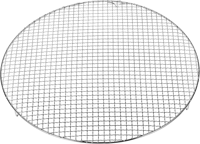HARFINGTON Round Cooking Rack 19.7-inch Stainless Steel Cross Wire Barbecue Grill Net with 20mm Legs for Cooking Baking Steaming BBQ