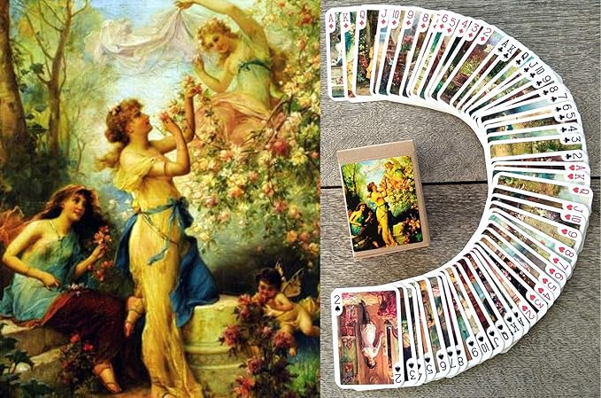 HANS ZATZKA Playing Cards (Poker Deck 54 Cards All Different) Vintage Retro Museum Painting Fantasy Pinup