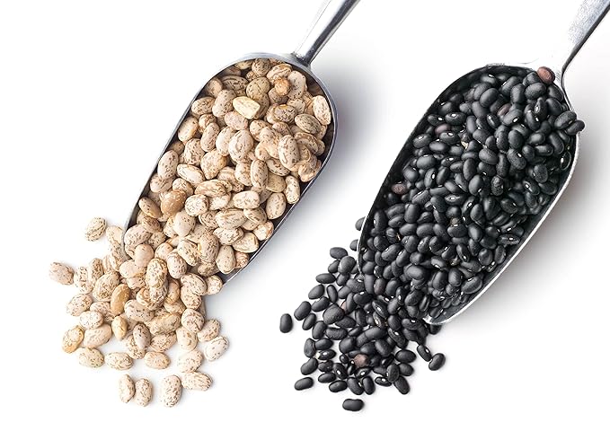 Food to Live Premium Dry Beans Bundle, 2 Pack - Black Beans (5 LB), Pinto Beans (5 LB), Non-GMO, Raw, Sproutable, Bulk. Rich in Fiber and Protein. Perfect for Soups, Burritos, Tacos. Made in USA
