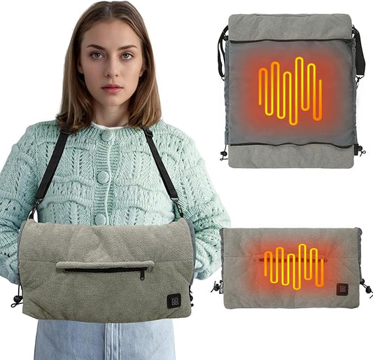 MDSTOP Heated Hand Warmer Pouch, Hand Warmers Rechargeable, Portable Electric Heated Hand Muff, Heated Gloves for Women, Men, Kids, Hunting,Fishing,Camping,Golf & Xmas Gifts（No-Battery）