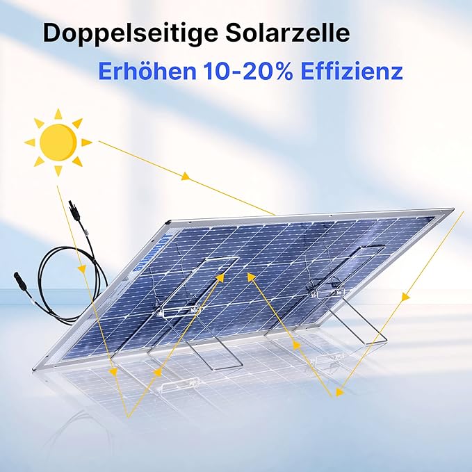 2 PCS Bifacial 100W 12V Solar Panel 9BB Monocrystalline Cell 12 Volt for Marine RV Trailer Boat Cabin Van Car Uneven Surfaces 12V 24V Battery Charge