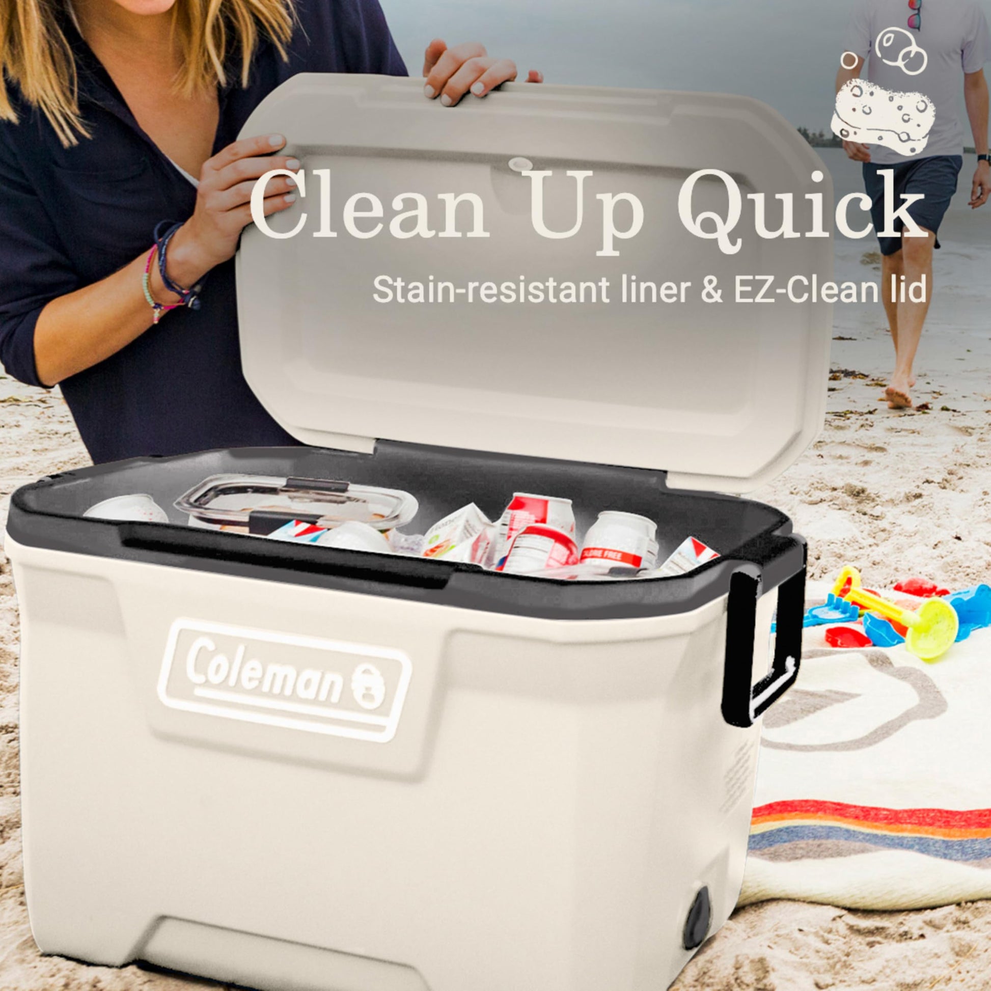 Coleman Classic Series Insulated Portable Cooler, Leak-Resistant Outdoor Hard Cooler Keeps Ice up