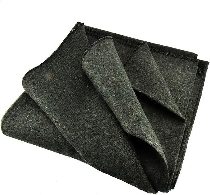 SE Green 64??x 84??4-lb. Warm Blanket with 80% Wool - BI64846GN