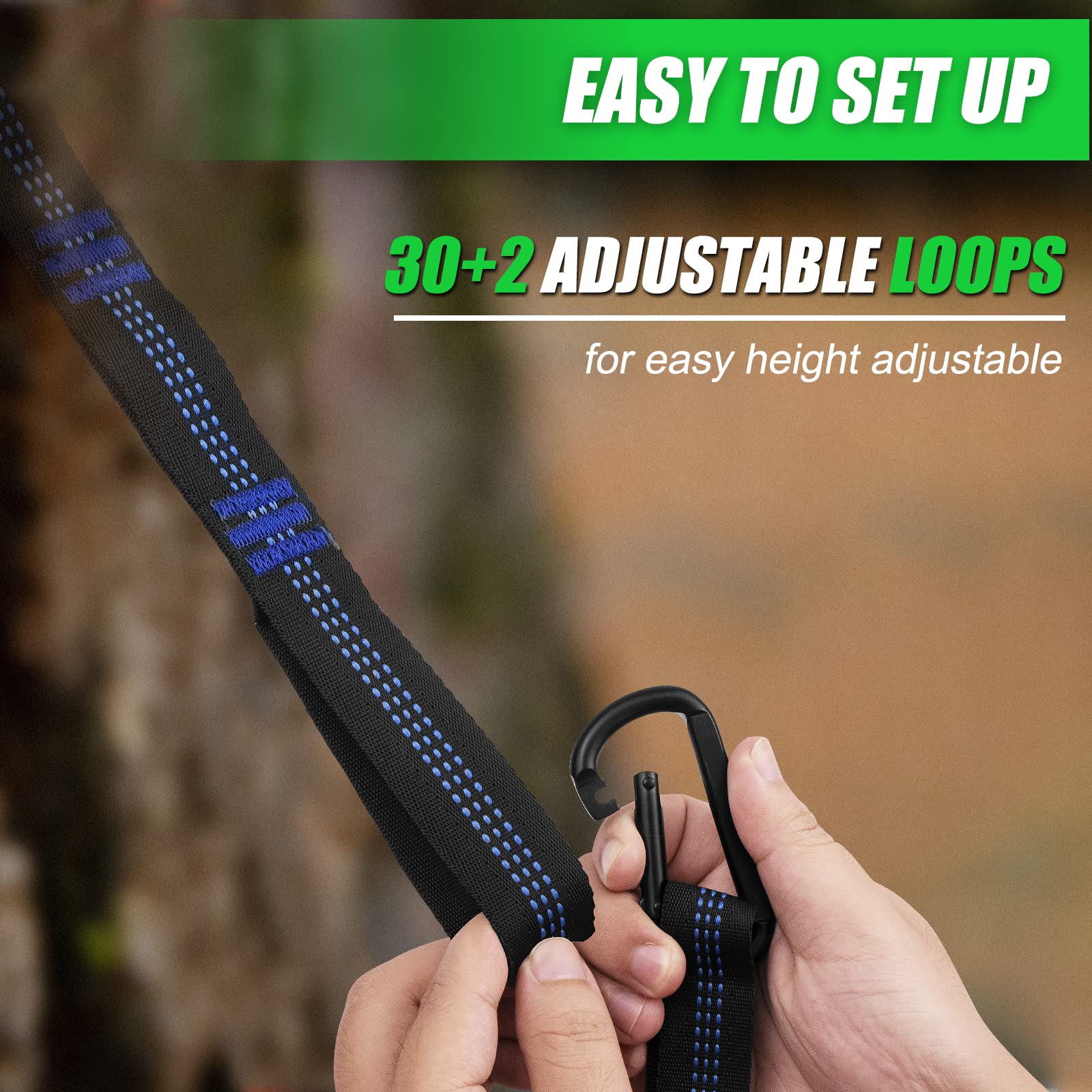 Hammock Straps – Camping Hammock Tree Straps Set