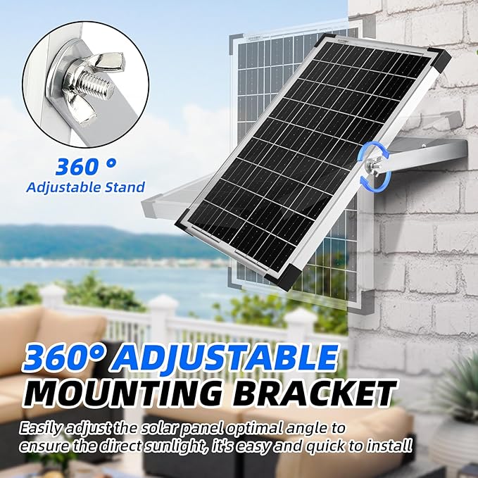 30W Solar Panel Battery Trickle Charger & Maintainer with 12A Upgraded Solar Panel Controller, 12V Monocrystalline Waterproof Solar Trickle Charging Kit for Car RV Boat Motorcycle