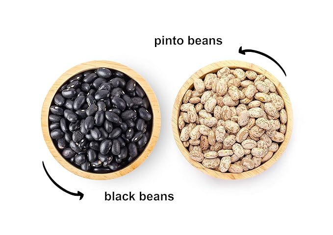 Food to Live Premium Dry Beans Bundle, 2 Pack - Black Beans (5 LB), Pinto Beans (5 LB), Non-GMO, Raw, Sproutable, Bulk. Rich in Fiber and Protein. Perfect for Soups, Burritos, Tacos. Made in USA