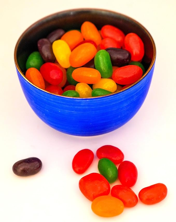 Jumbo Extra Large Fresh Chewy Fruit Flavored Jelly Beans - 1.5 lbs Fresh Bulk Assortment of Cherry Lemon Lime Grape Orange Strawberry Grape