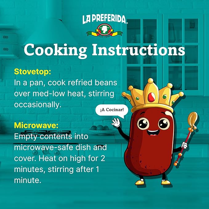La Preferida Chorizo Refried Beans (Made with Real Pork & Beef, No Preservatives) ??Heat & Serve for an Instant Side Dish or Add to Enchiladas, Tostadas & More,16 oz. (Pack of 12)