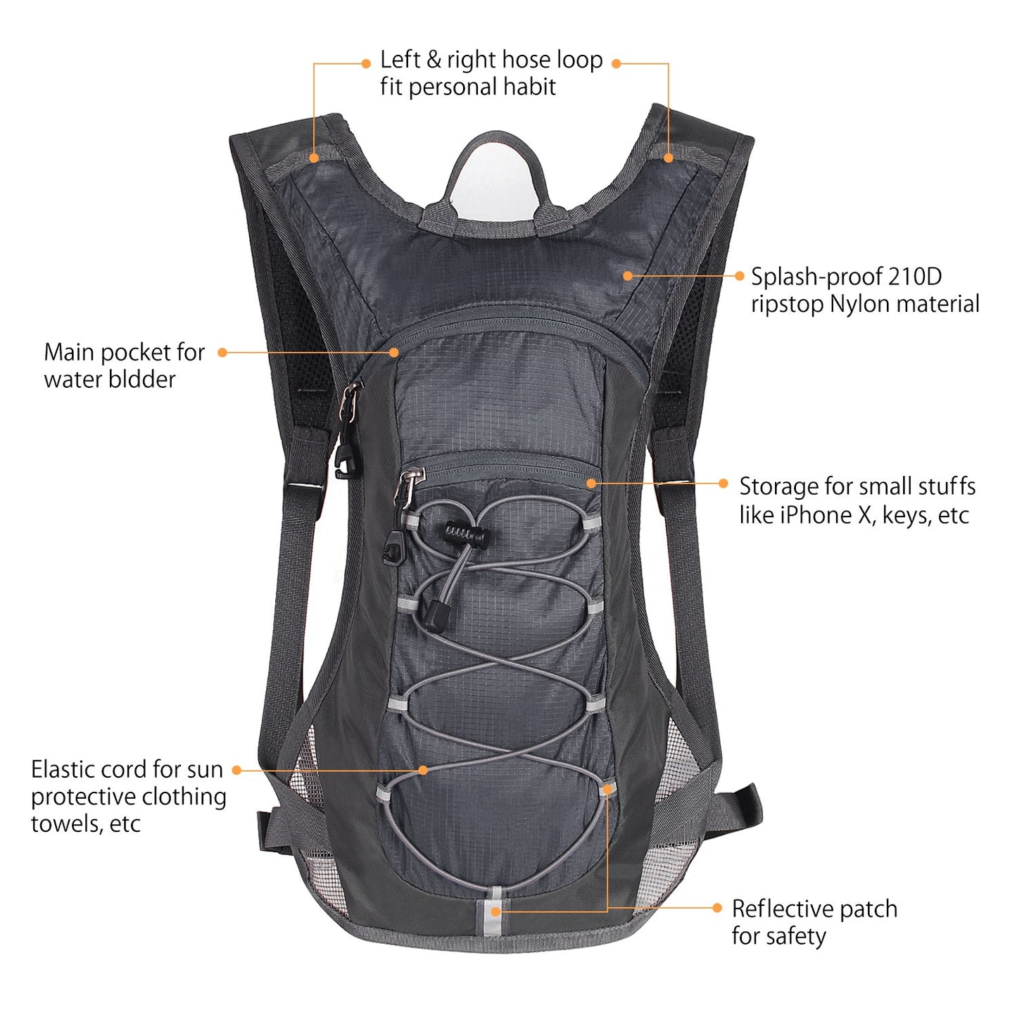 Unigear Hydration Pack Backpack with 2L Water Bladder for Hiking & Cycling