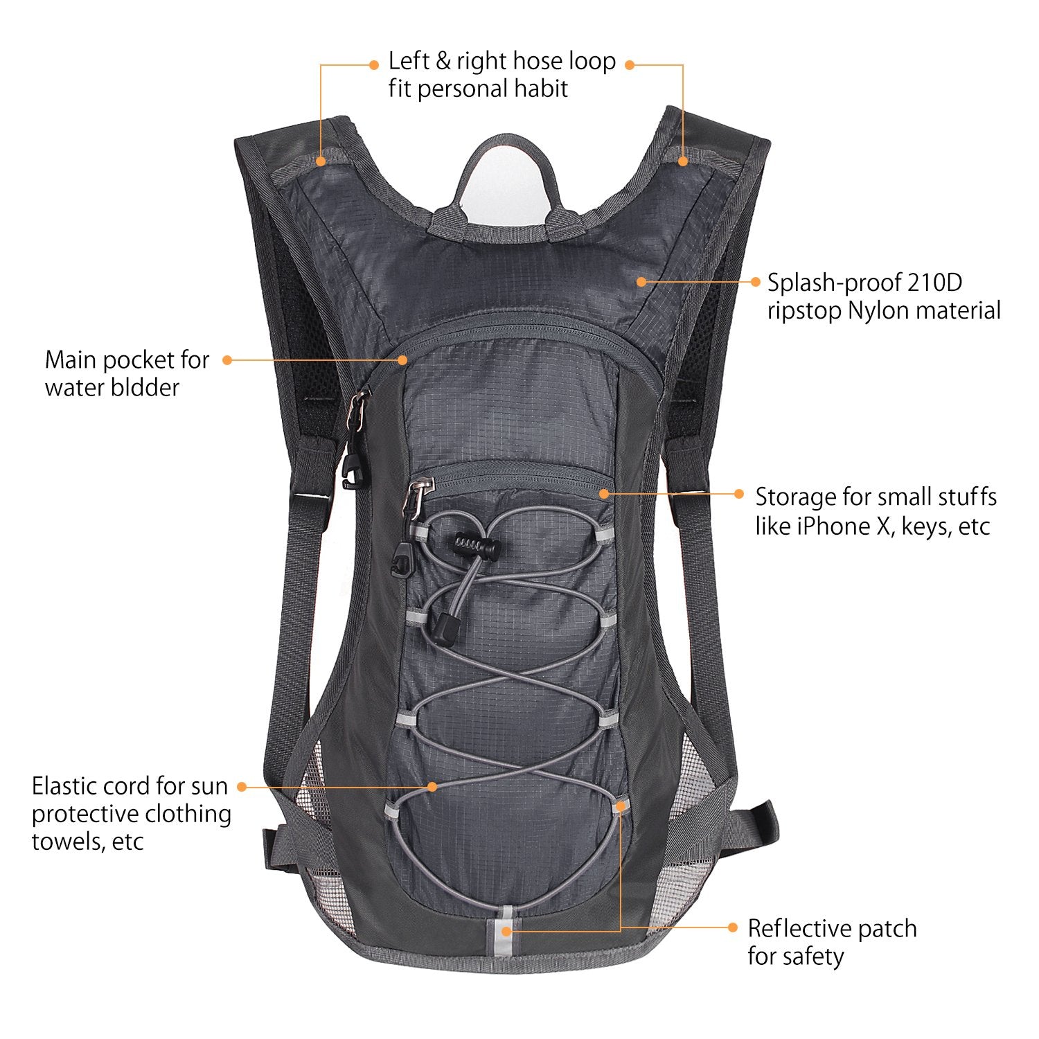 Unigear Hydration Pack Backpack with 2L Water Bladder for Hiking & Cycling