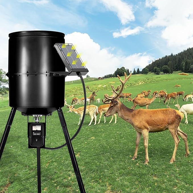 Solar Panel for Deer Feeder, 6V Solar Panel Outdoor Hunting Feeder Waterproof, Solar Power Battery Charger 6Volt with Mounting Bracket and Alligator Clip Design for Game Feeder…