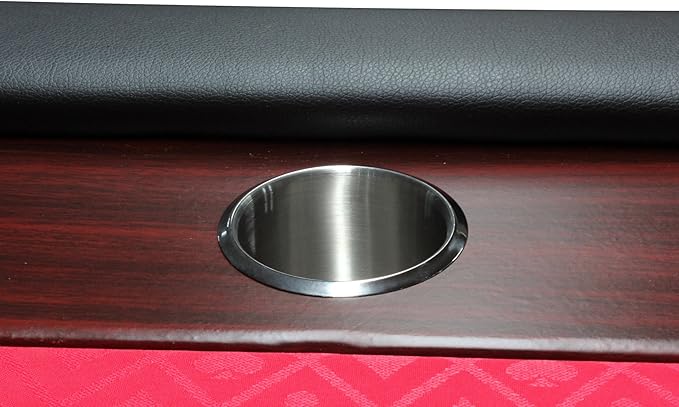 Poker Table 96 inches Light Series for 10 Player Games with Cup Holders Wooden Racetrack Felt