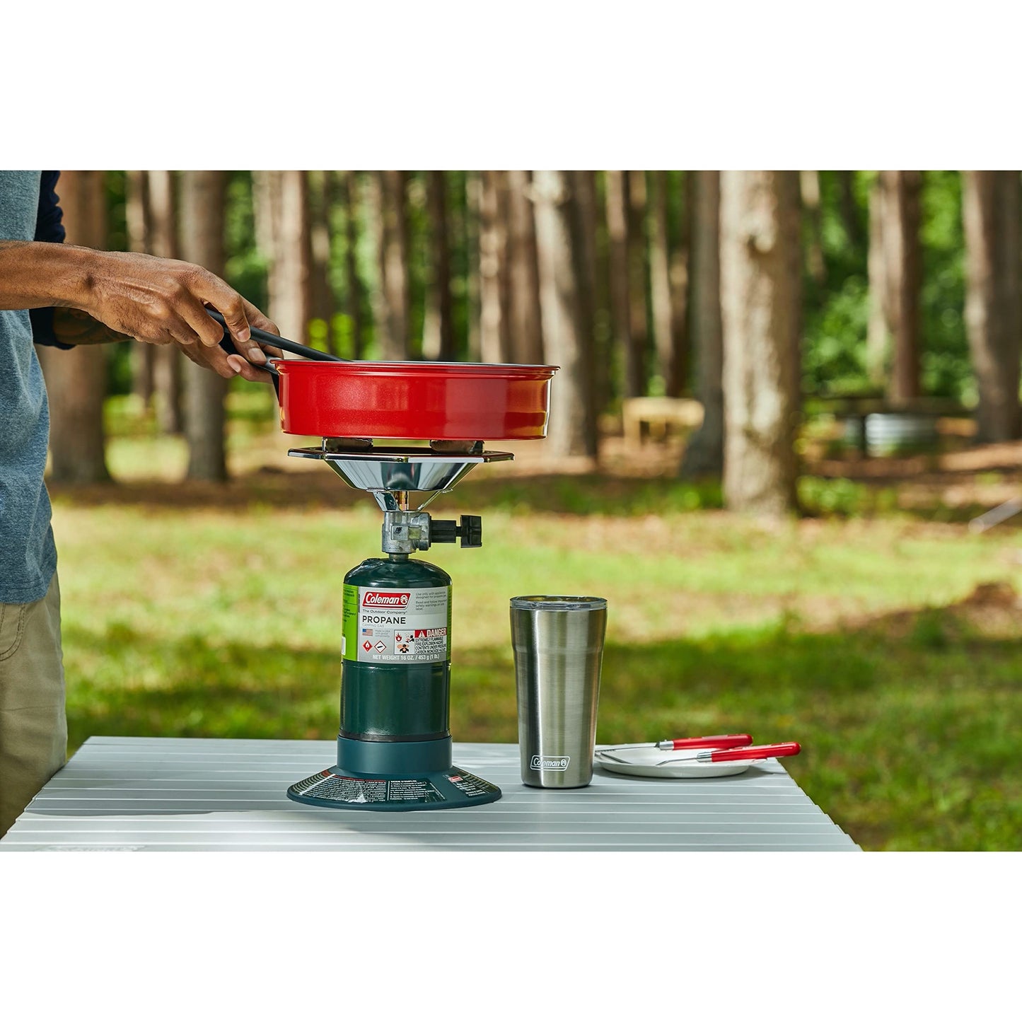 Coleman BottleTop Propane Stove with Adjustable Burner, Portable Camping/Backpacking Cooker with