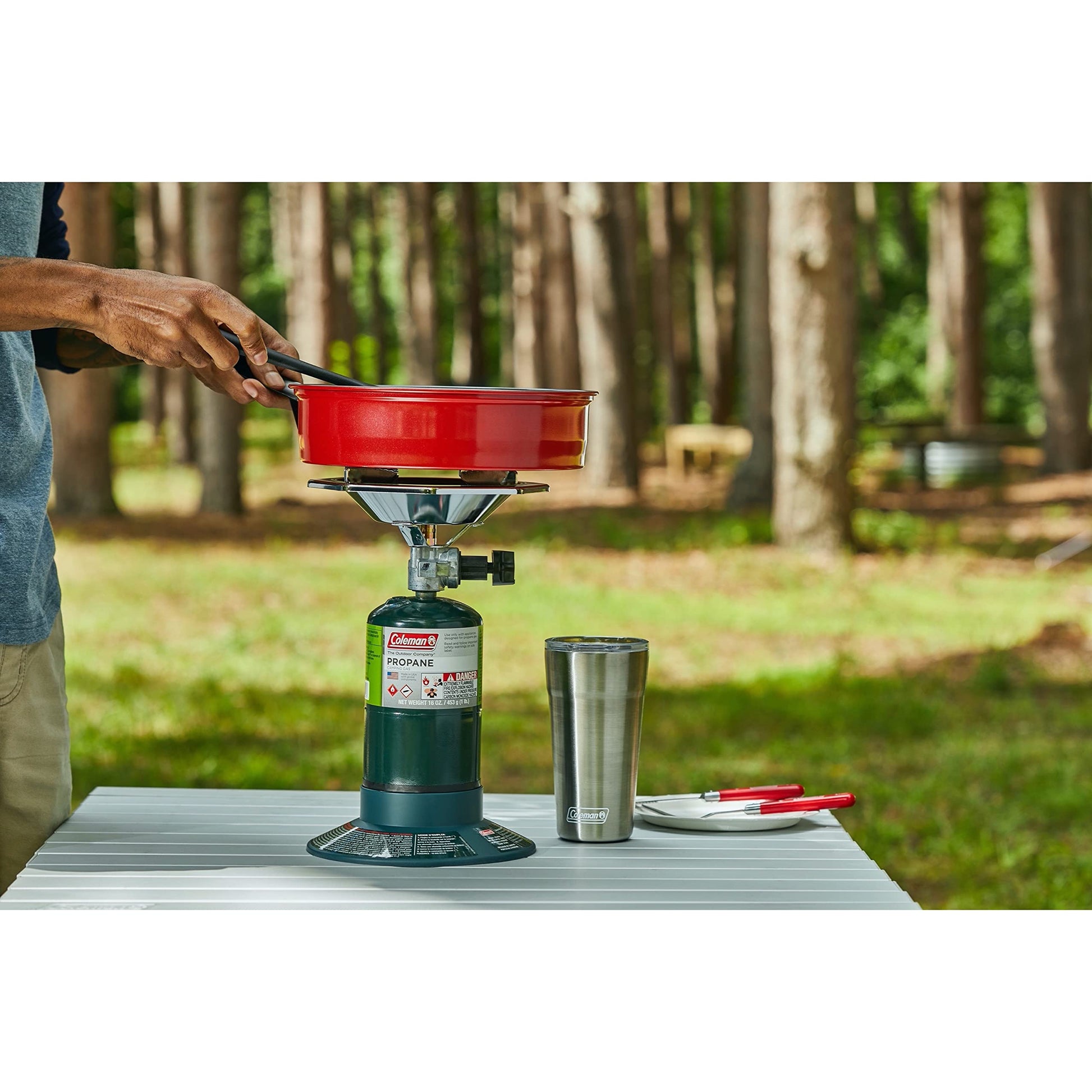 Coleman BottleTop Propane Stove with Adjustable Burner, Portable Camping/Backpacking Cooker with
