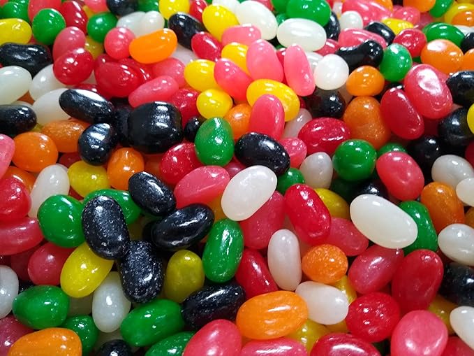 Jumbo Assorted Spiced Jelly Beans - 1 lb of Fresh Delicious Extra Large Licorice Sassafras Peppermint Clove Cinnamon Spearmint Jelly Beans