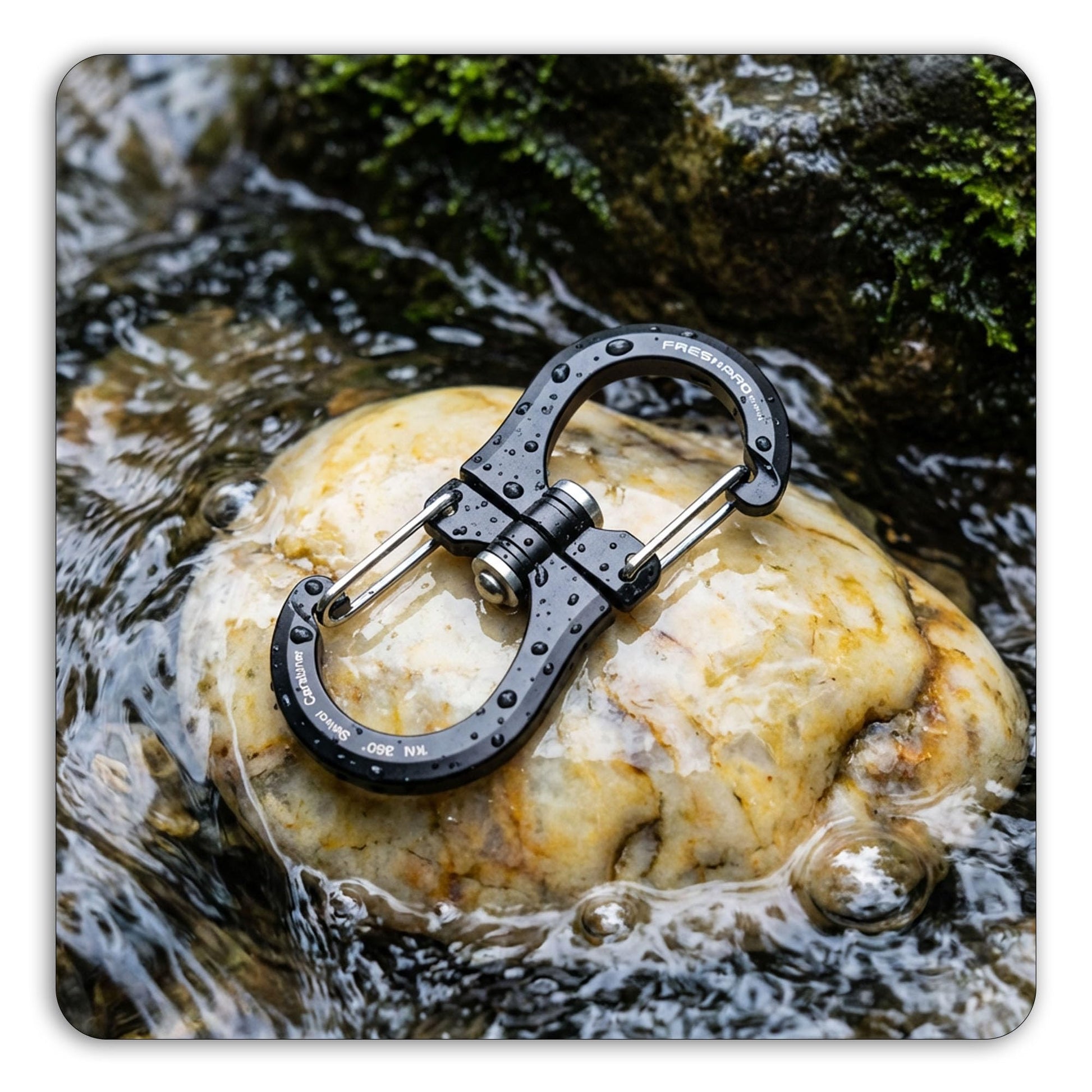 FresKaro 1kN Swivel Carabiner Clip, Heavy Duty Double-Ended Wire gate Carbineers, Small Non Locking