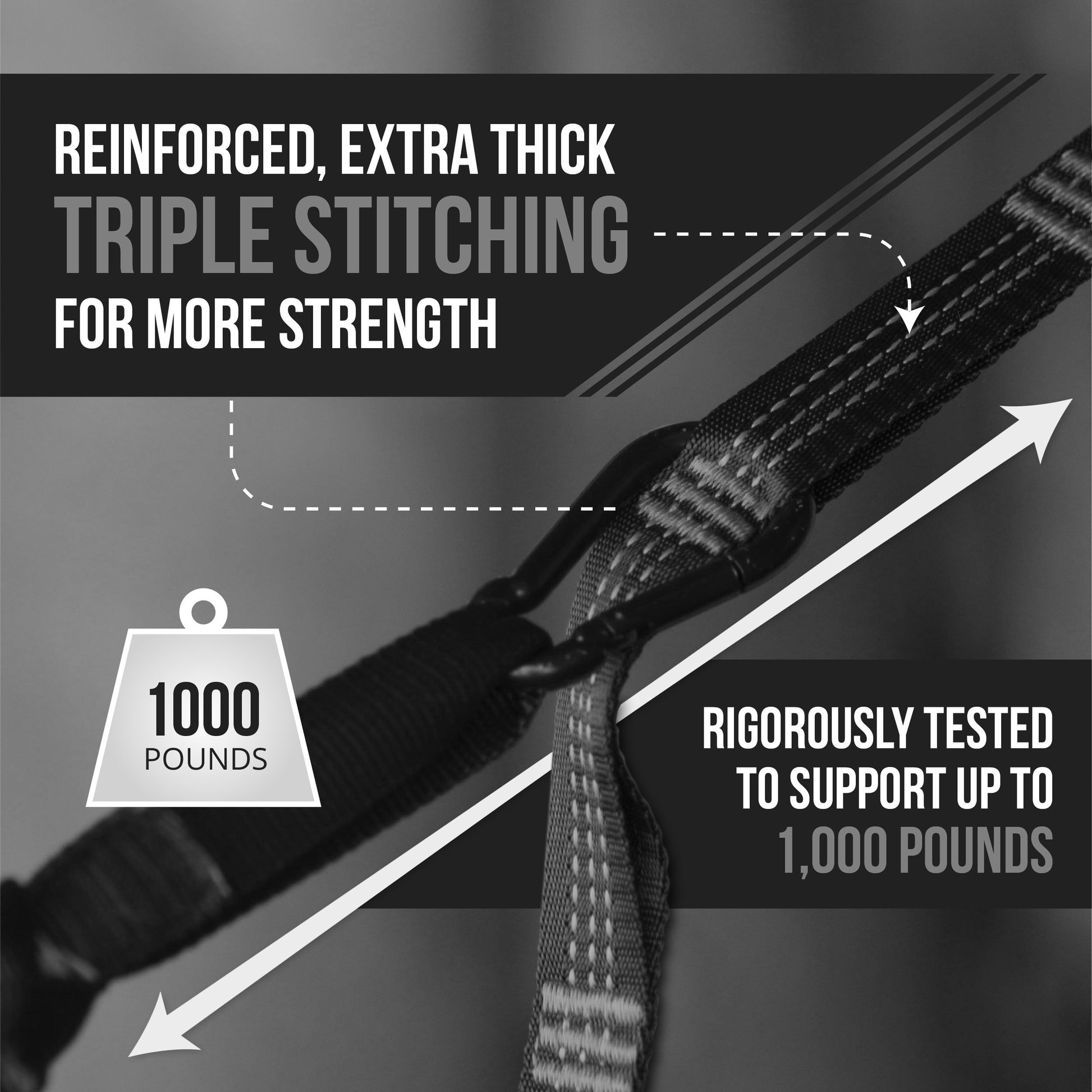 Bear Butt Kodiak Hammock Straps For Trees - 20 Feet Long Hammock Tree Straps - 40 Combined Loops