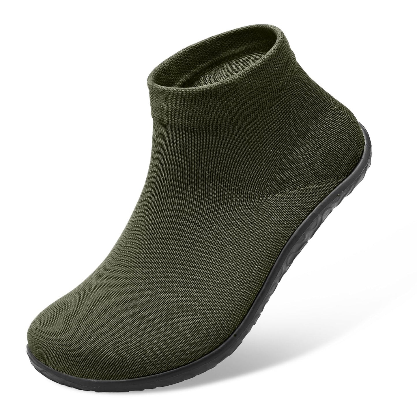 SKASO Minimalist Socks Shoes for Women Men, Army Green 9.5-10.5/7.5-8