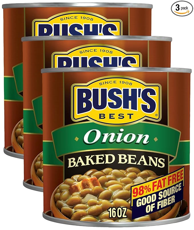 Bush's Best Onion Baked Beans 16 oz (Pack of 3)