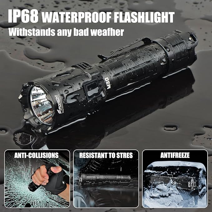 M30 Tactical Flashlight-3300 High Lumen Duty Belt Flashlight for Law Enforcement,Police EDC Flashlights with Holster Tactical Gear