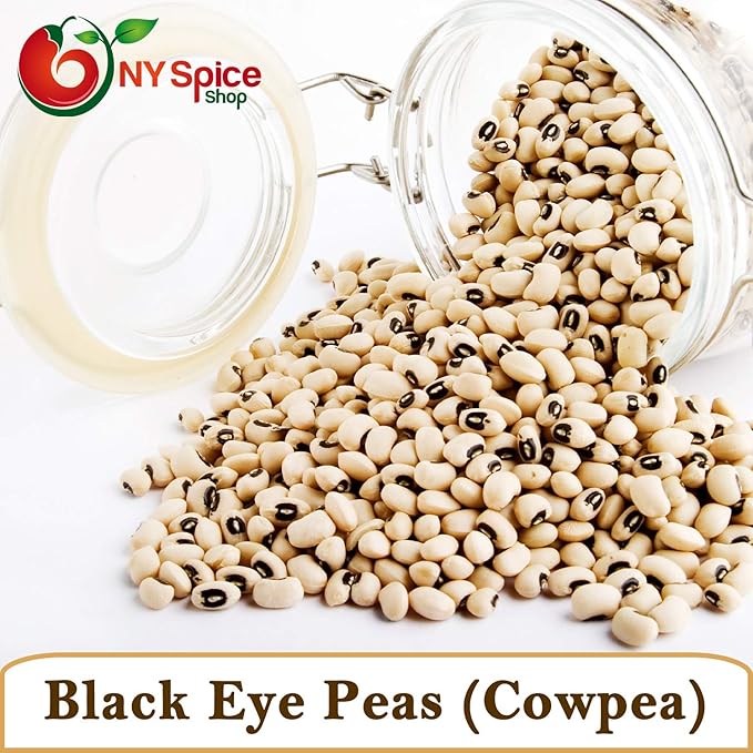 NY SPICE SHOP Black Eye Peas (Cowpeas) - 5 Pound Indian Whole Black Eyed Peas - Protein & Fiber Rich Lobiya - Black-Eyed Beans - Dry Black Eye Peas