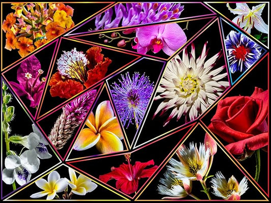 Better Me Flower Power 1000 Piece Puzzle for Adults - Flowers Jigsaw Puzzle 1000 Piece Collage