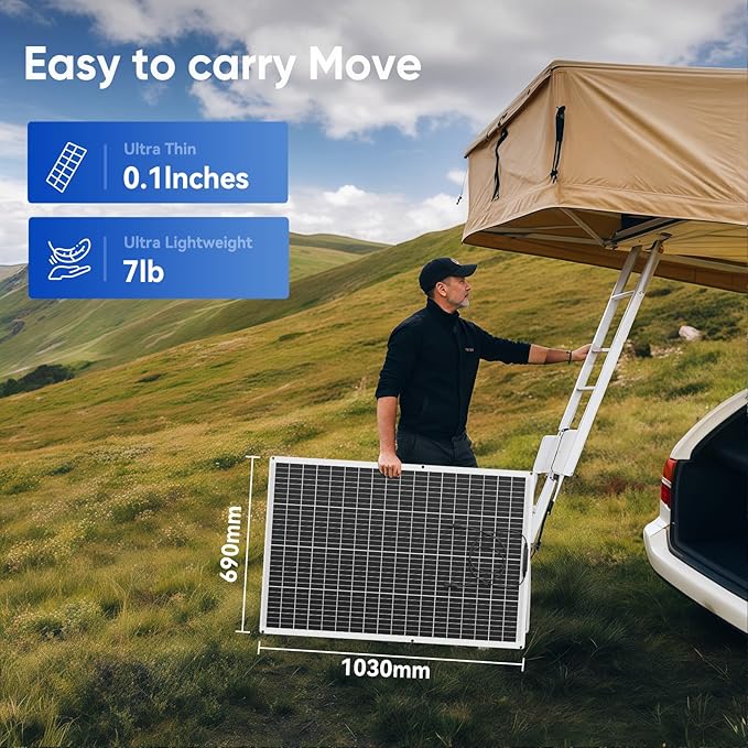 200 Watt Solar Panel 18BB N-Type 200w Solar Panel 12V 24.3% High Efficiency Monocrystalline PV Module for RV Camper Marine Home Rooftop Power Station Off-Grid Systems (200w*1)