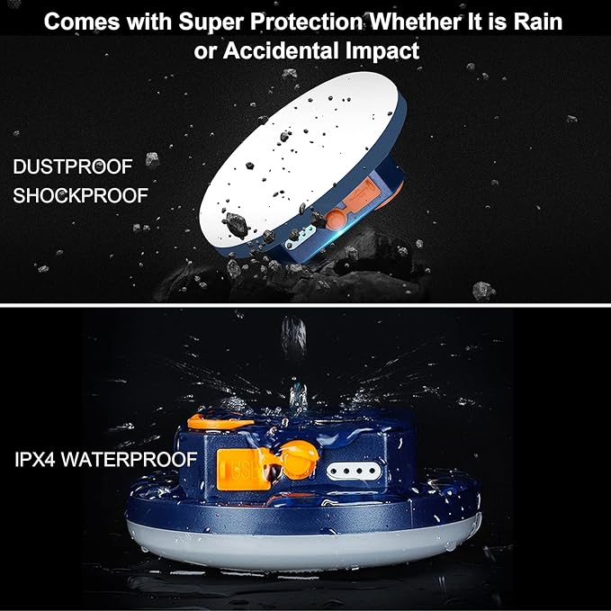 2pcs Camping Lamp 10000mAh Rechargeable 3000LM Tent Camping Light, 24Hours Long Play Time , Outdoor Night Market Night Fishing Lantern (RGB)