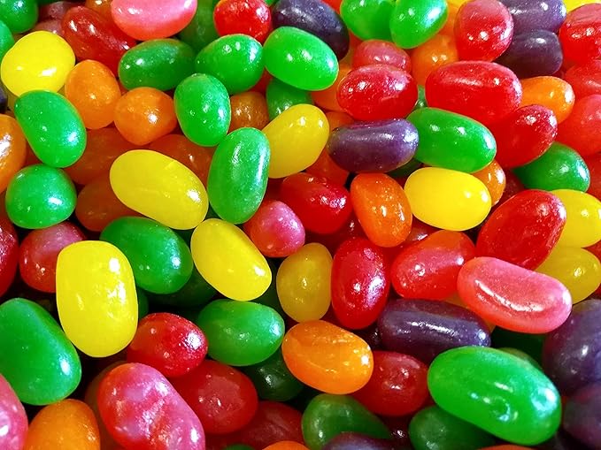 Jumbo Assorted Jelly Beans - 1 lb of Fresh Delicious Extra Large Strawberry Cherry Lemon Lime Grape Orange Jelly Beans