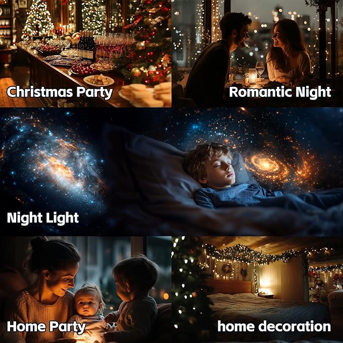 Christmas Projector Lights Indoor/Outdoor, Led Lights Projector for Christmas Decorations, Holiday Projector for Christmas Party,2025 Upgrade Christmas Indoor for Home，Xmas Gift