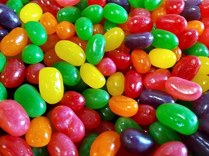 Jumbo Assorted Jelly Beans - 1 lb of Fresh Delicious Extra Large Strawberry Cherry Lemon Lime Grape Orange Jelly Beans