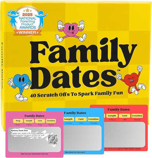 Family Dates 40 Scratch Off Cards ??Fun Activities & Date Night Ideas for Kids and Parents ??Adventure Card Game for Families ??Unique Gift for Family Nights, Holidays, or Birthdays