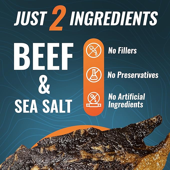 Phillips Beef Crisps - NY Strip - Only Beef & Salt - Zero Carbs, Zero Sugar, High Protein Meat Snacks, 16g Protein