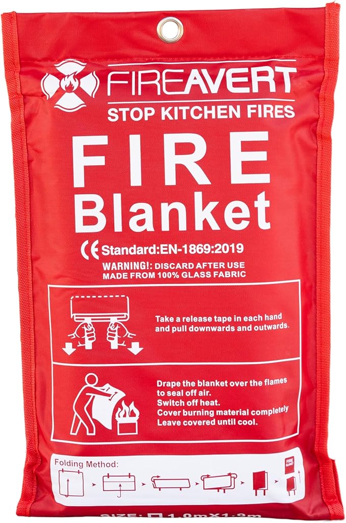 Emergency Fire Blanket for Home and Kitchen ??Fire Safety Blanket for Kitchen, Camping, Vehicles & More - 1 Pack