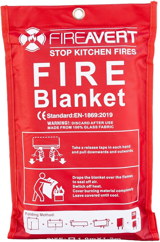 Emergency Fire Blanket for Home and Kitchen ??Fire Safety Blanket for Kitchen, Camping, Vehicles & More - 1 Pack