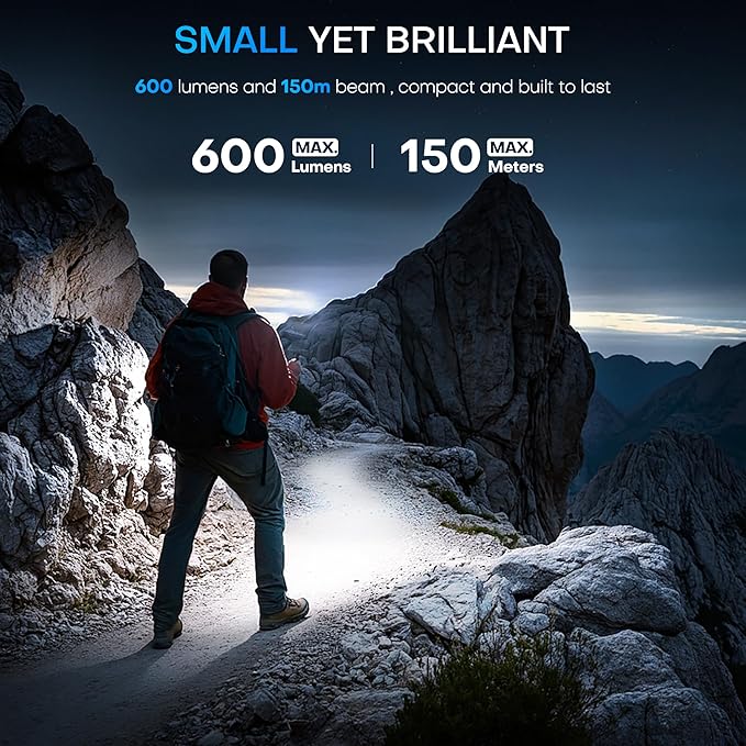 Pen Light Flashlight Rechargeable 600 Lumens,7-Mode Zoomable EDC Led Flashlights with Magnetic Base&Alarm,USB-C Charging Multi-Color Side Small Pocket Work Light with Clip for Working,Home,Emergency