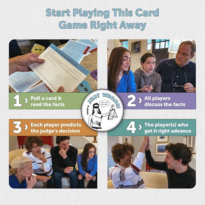 That's Just Wrong! ??A Critical Thinking & Debate Game for Teens & Classrooms | Fun Ethical Dilemmas & Real-Life Legal Scenarios for Engaging Conversations