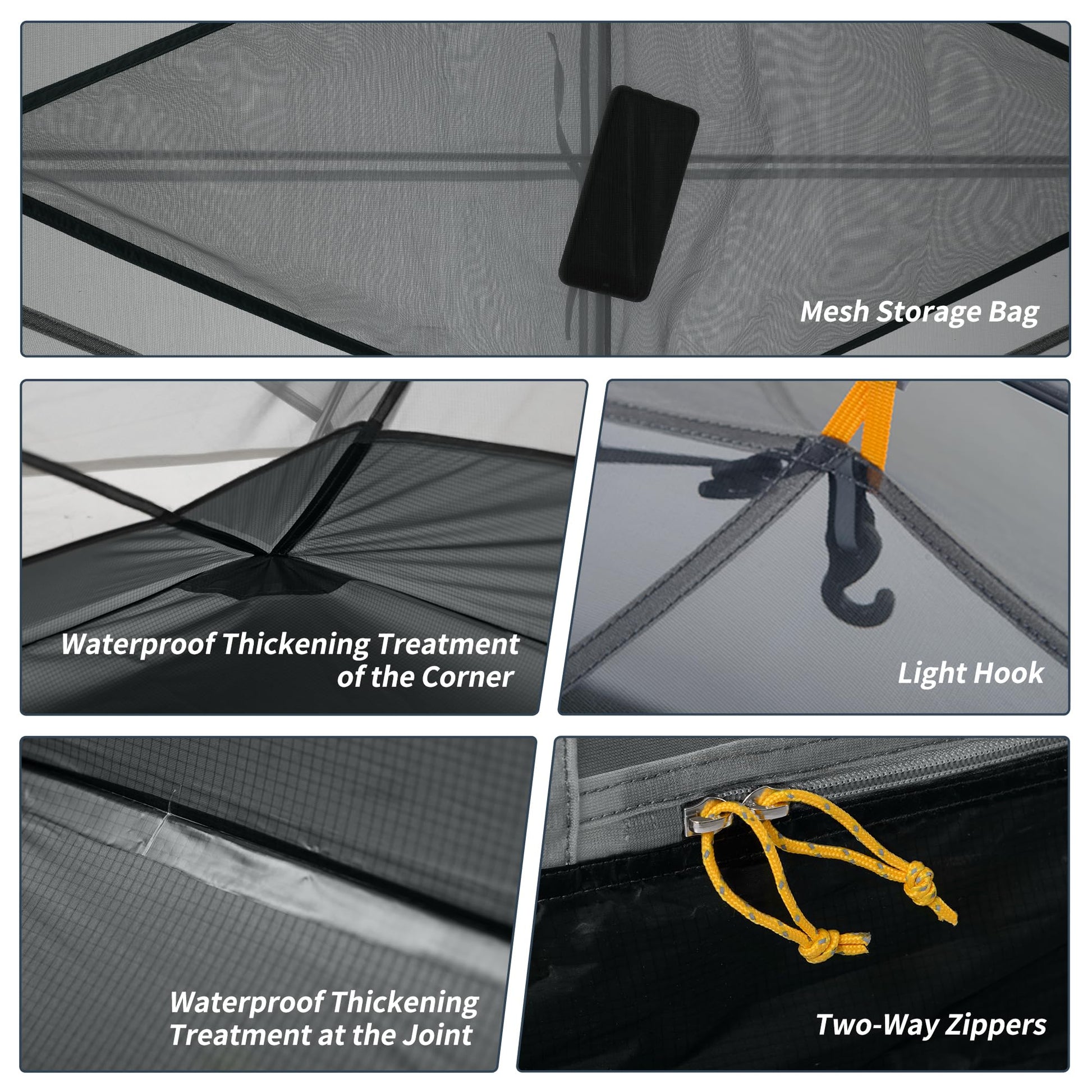 Naturehike Mongar 2 Person Backpacking Tent, 3 Season Camping Tent Ultralight Double Layer Free