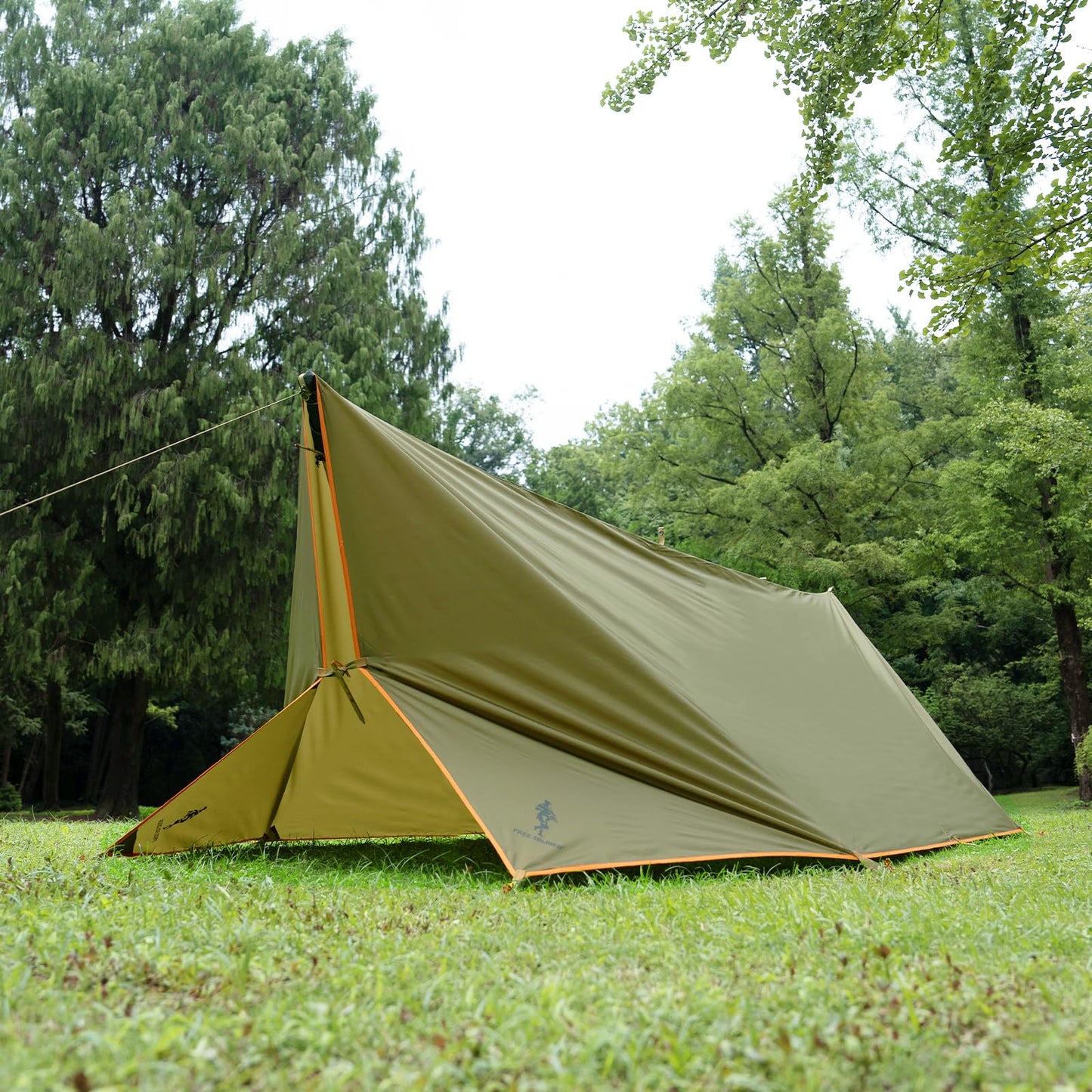 FREE SOLDIER Waterproof Camping Tarp Shelter Awning(Brown 10×10.5ft)