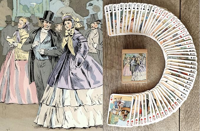 LES Modes DE Paris Playing Cards (Poker Deck 54 Cards All Different) Vintage Fashion Retro Art Deco Illustration by Francois Courboin
