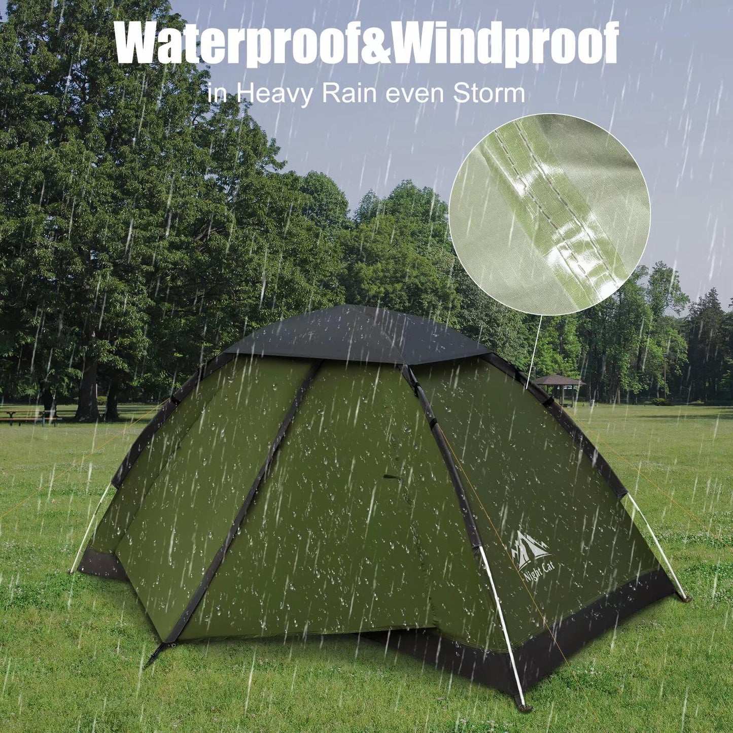 Night Cat Backpacking Tent for One 1 to 2 Persons Lightweight Waterproof Camping Hiking Tent for
