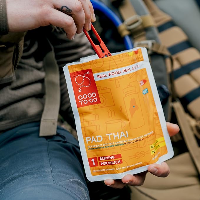 GOOD TO-GO Pad Thai (6-Pack of Single Servings) | Camping & Backpacking Food | Just Add Water Backpacking Meals | Good To-Go Dehydrated Meals Taste Better Than Freeze Dried Food
