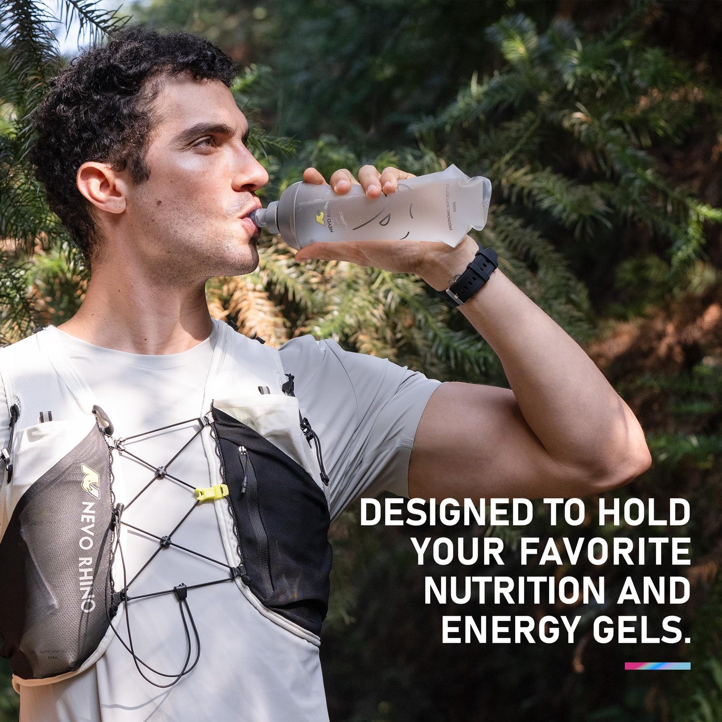 N NEVO RHINO 5L Running Vest, Water Vest Backpack with 2x500ml Soft Flasks